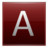 Letter A red Icon